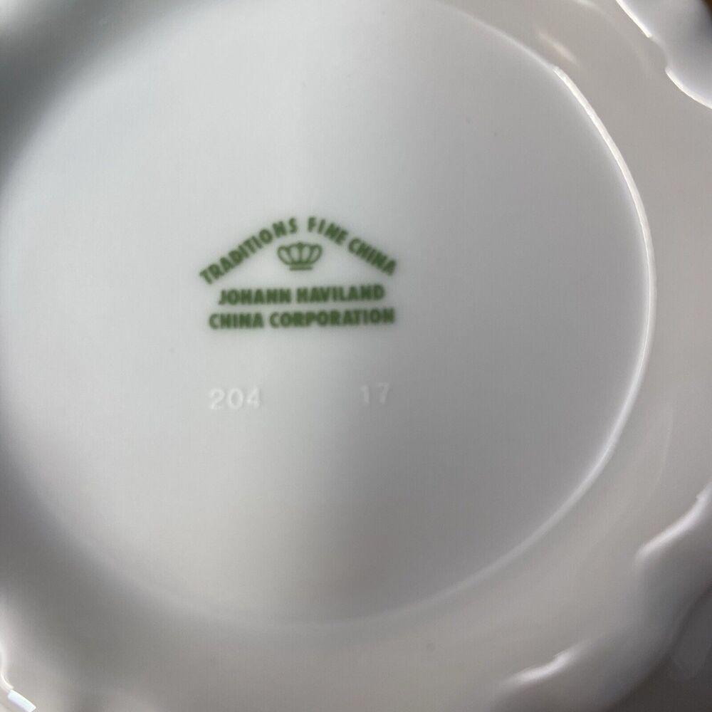Johann Haviland Traditions Fine Porcelain China Sugar Bowl With Lid Moss Rose - Picture 6 of 7